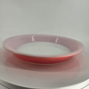 Vintage Pyrex Flamingo Pink Dinner Plate 10" Round Milk Glass MCM